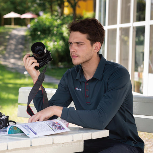 【 EasyMain 】SE23065 男排汗長袖POLO衫 EASYMAIN