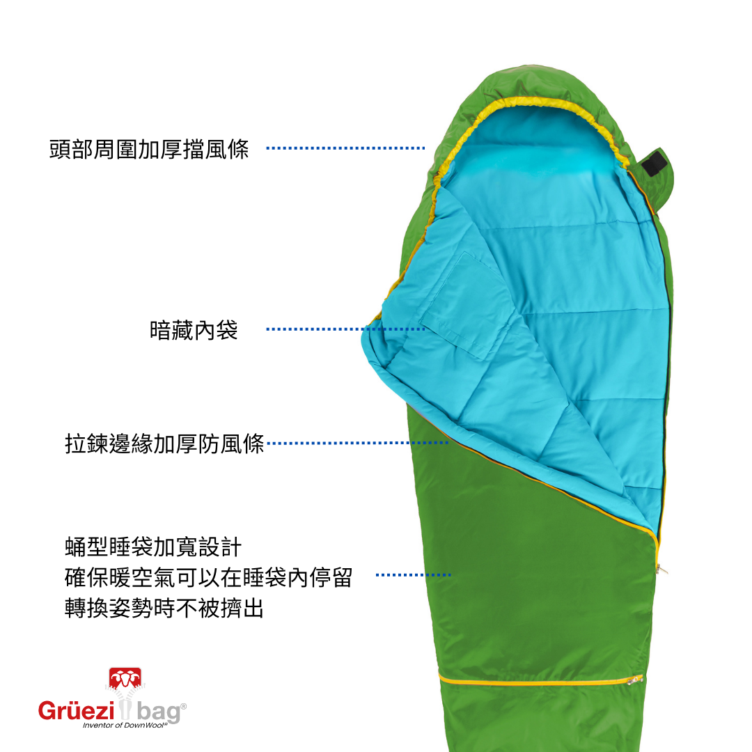 【 GRÜEZI BAG 】KIDS GROW COLORFUL 兒童睡袋 - JJSJ結交世界