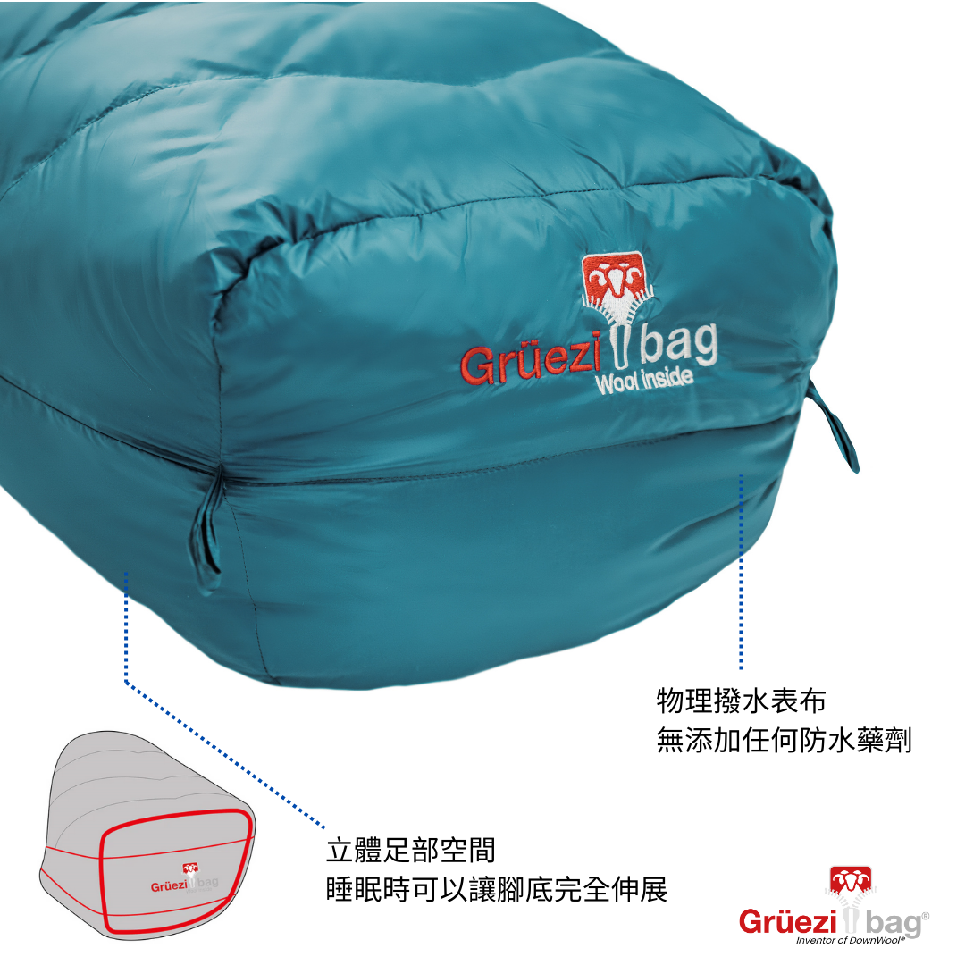 【 GRÜEZI BAG 】BIOPOD DOWNWOOL SUBZERO 175 高品質三季睡袋 - JJSJ結交世界