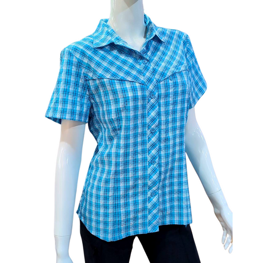 【 EasyMain 】SEA0146 女休閒快乾格子衫 EASYMAIN