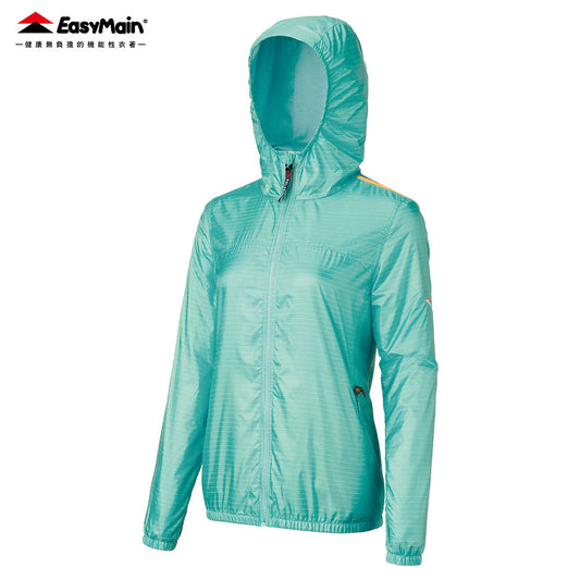 【 EasyMain 】CE22104  女輕巧防風快乾雙層連帽外套 ( 附收納袋 ) EASYMAIN