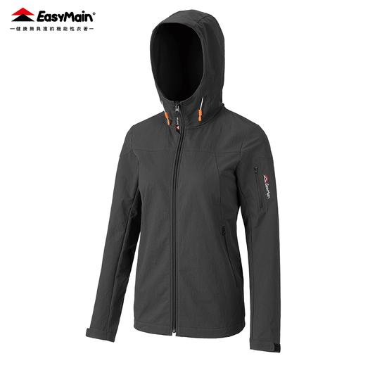 【 EasyMain 】CE24100女防風輕暖高彈性連帽外套(耐磨型) EASYMAIN