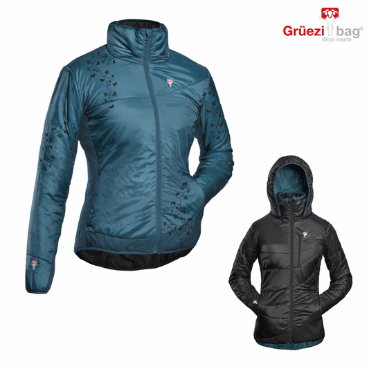 【 GRÜEZI BAG 】SILKWOOL REFRESHFUL JACKET FLOWER REVERSE 女款雙面蠶絲羊毛夾克 GRÜEZI BAG