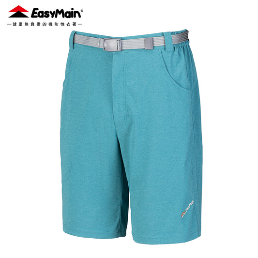 【 EasyMain 】DE25401  男快乾彈性撥水六分寬褲 (附腰帶) - JJSJ結交世界