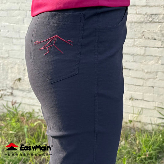 【 EasyMain 】RE25048 女耐磨彈性快乾細格長褲 - JJSJ結交世界