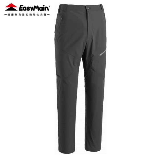【 EasyMain 】RE20045 男彈性快乾細格長褲(三季型/直筒款) - JJSJ結交世界