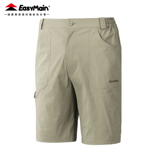 【 EasyMain 】RE23047  男彈性吸汗有機蕉麻六分褲 - JJSJ結交世界