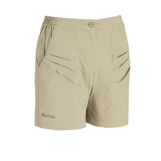 【 EasyMain 】RE24042女彈性吸汗有機蕉麻三分褲 - JJSJ結交世界