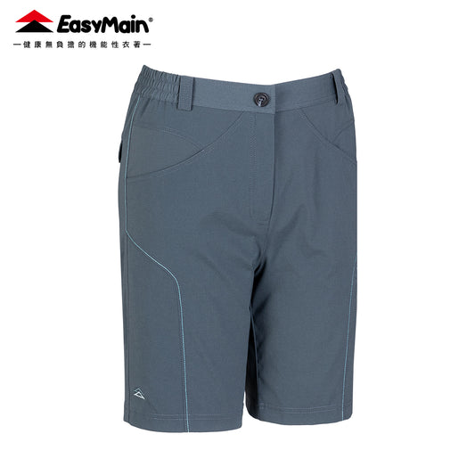 【 EasyMain 】RE25044 女撥水快乾透氣細格五分褲