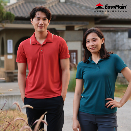 【 EasyMain 】SE26001 男調溫防臭無靜電短袖休閒衫 EASYMAIN