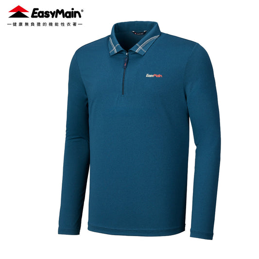 【 EasyMain 】SE25067 男超輕防曬棉感排汗長袖休閒衫 EASYMAIN