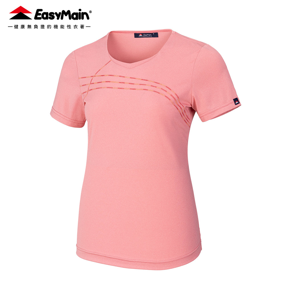 【 EasyMain 】TE25014 女超輕防曬棉感排汗短袖T恤