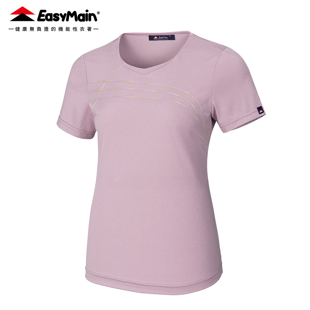 【 EasyMain 】TE25014 女超輕防曬棉感排汗短袖T恤