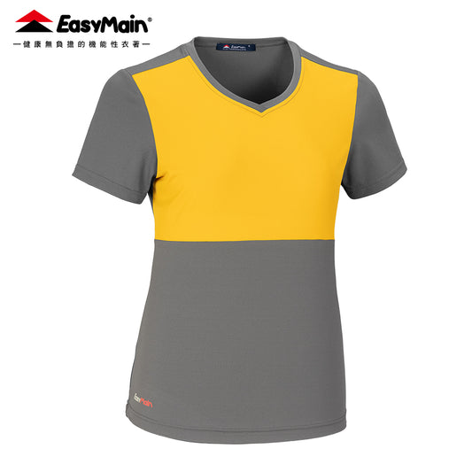 【 EasyMain 】TE25018 女細橫紋排汗短袖T恤 - JJSJ結交世界