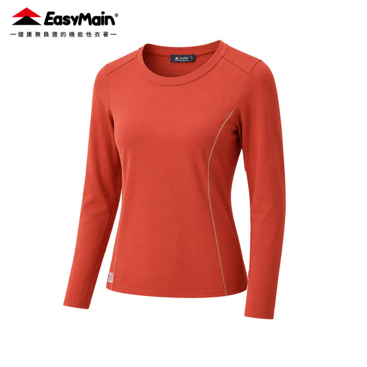 【 EasyMain 】TE26076 女調溫防臭抗靜電長袖T恤 EASYMAIN