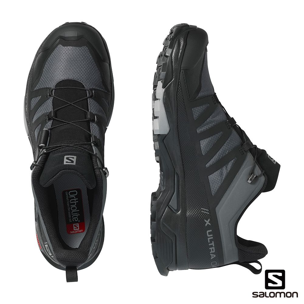 【SALOMON】 X ULTRA 4 Goretex 男款低筒登山鞋 寬楦 - JJSJ結交世界