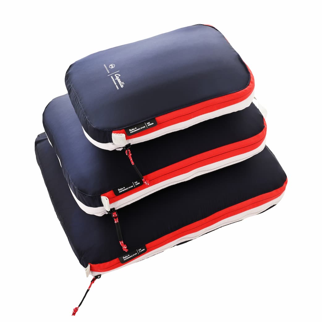 【NORDKAMM】 CAPELLA Packing Cubes 超輕量壓縮收納袋三件組 ｜海軍藍 NORDKAMM