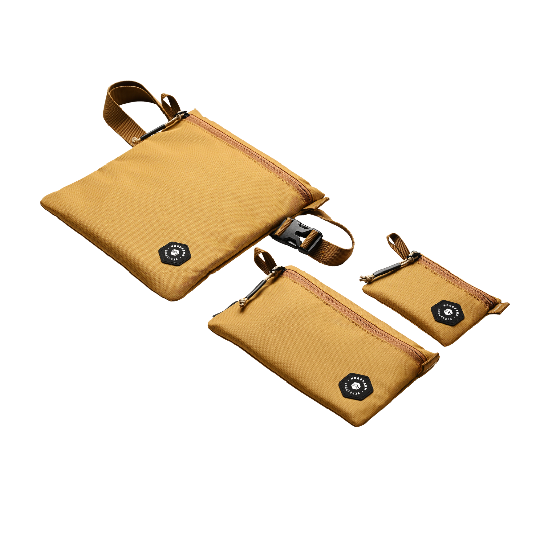 【NORDKAMM】ETAMIN Accessory Bags 多功能收納袋 3入組｜芥末黃 NORDKAMM