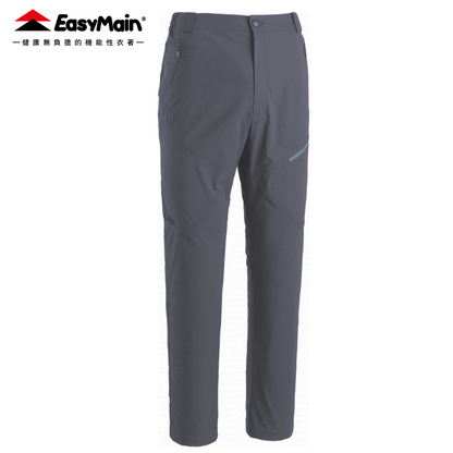 【 EasyMain 】RE20045  男彈性快乾細格長褲(三季型/直筒款) EASYMAIN