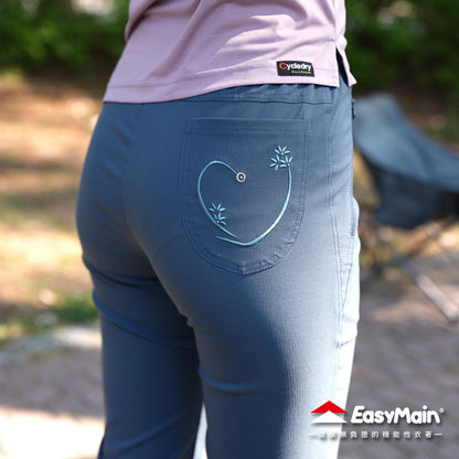 【 EasyMain 】RE25040 女撥水快乾透氣細格長褲