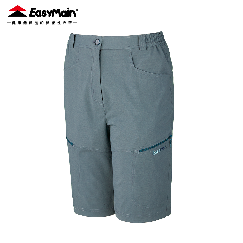 【 EasyMain 】RE26044 女撥水快乾透氣細格六分短褲 EASYMAIN