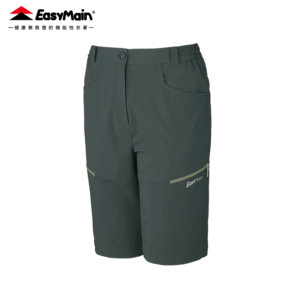 【 EasyMain 】RE26044 女撥水快乾透氣細格六分短褲 EASYMAIN