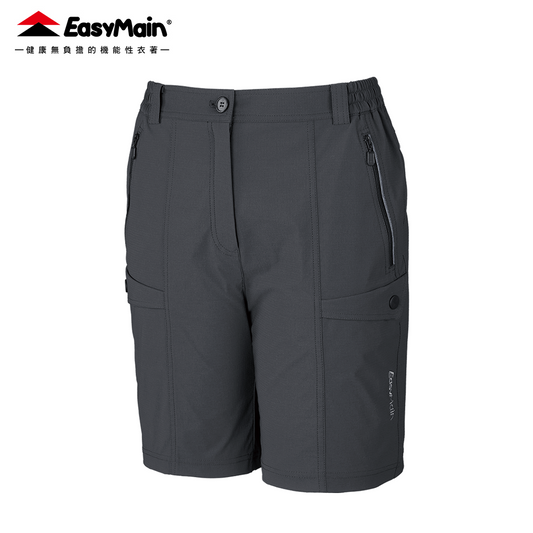 【 EasyMain 】RE26046 女彈性快乾細格五分短褲 EASYMAIN
