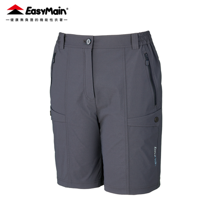 【 EasyMain 】RE26046 女彈性快乾細格五分短褲 EASYMAIN