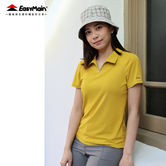 【 EasyMain 】SE26002 女調溫防臭無靜電短袖休閒衫 EASYMAIN