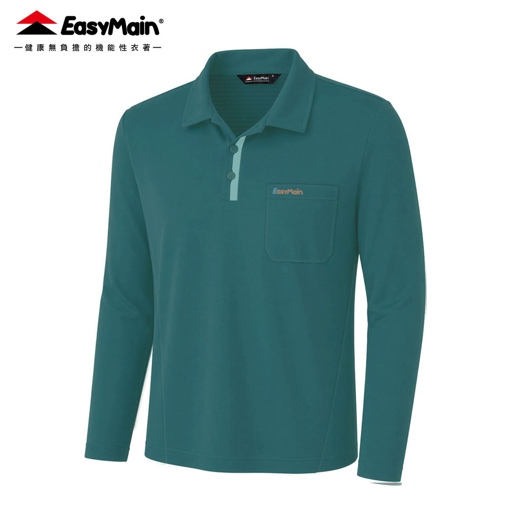 【 EasyMain 】SE26065 男調溫防臭抗靜電長袖休閒衫 EASYMAIN