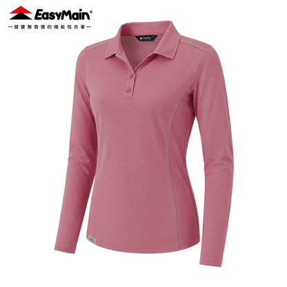 【 EasyMain 】SE26066 女調溫防臭抗靜電長袖休閒衫 EASYMAIN