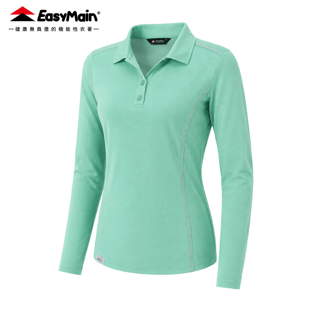【 EasyMain 】SE26066 女調溫防臭抗靜電長袖休閒衫 EASYMAIN