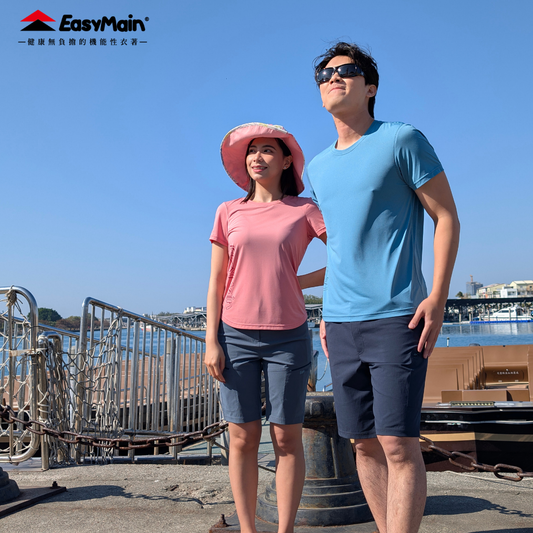 【 EasyMain 】TE26019 男超輕防曬棉感排汗短袖印花T恤 EASYMAIN