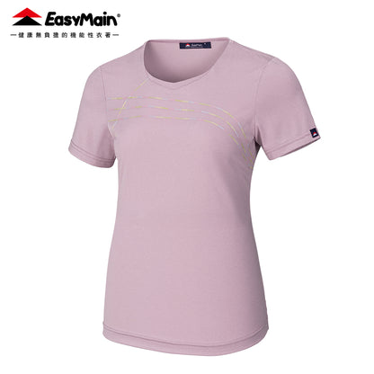 【 EasyMain 】TE25014 女超輕防曬棉感排汗短袖T恤
