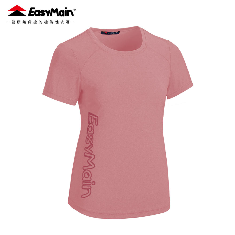 【 EasyMain 】TE26020 女超輕防曬棉感排汗短袖印花T恤 EASYMAIN