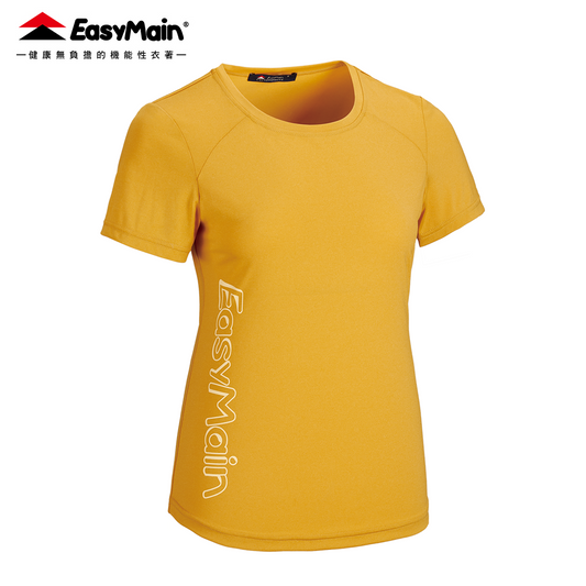 【 EasyMain 】TE26020 女超輕防曬棉感排汗短袖印花T恤 EASYMAIN