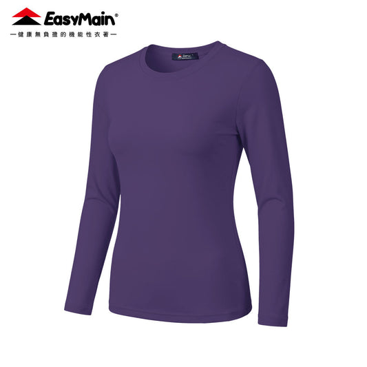 【 EasyMain 】TE26084 女超輕防曬棉感排汗長袖印花T恤 EASYMAIN