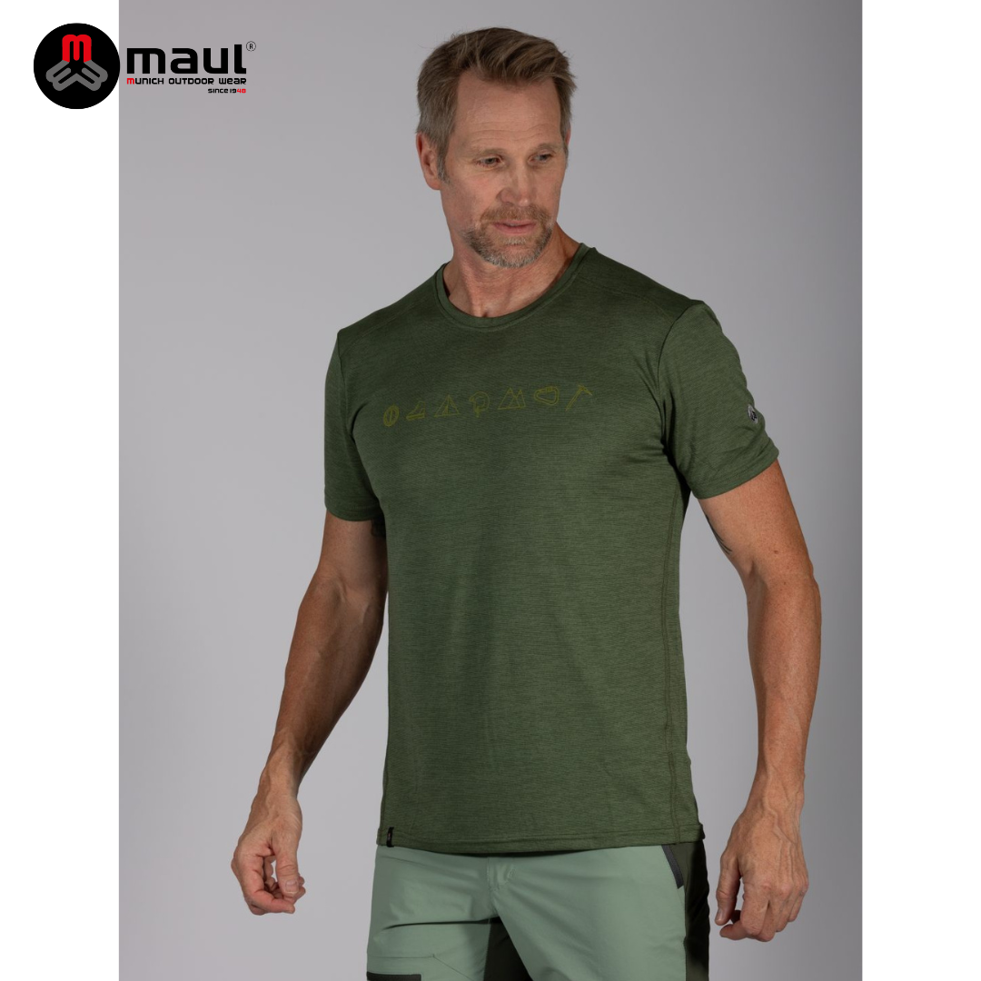 【 MAUL】Grinberg fresh 男抗臭透氣快乾印花短T恤 MAUL