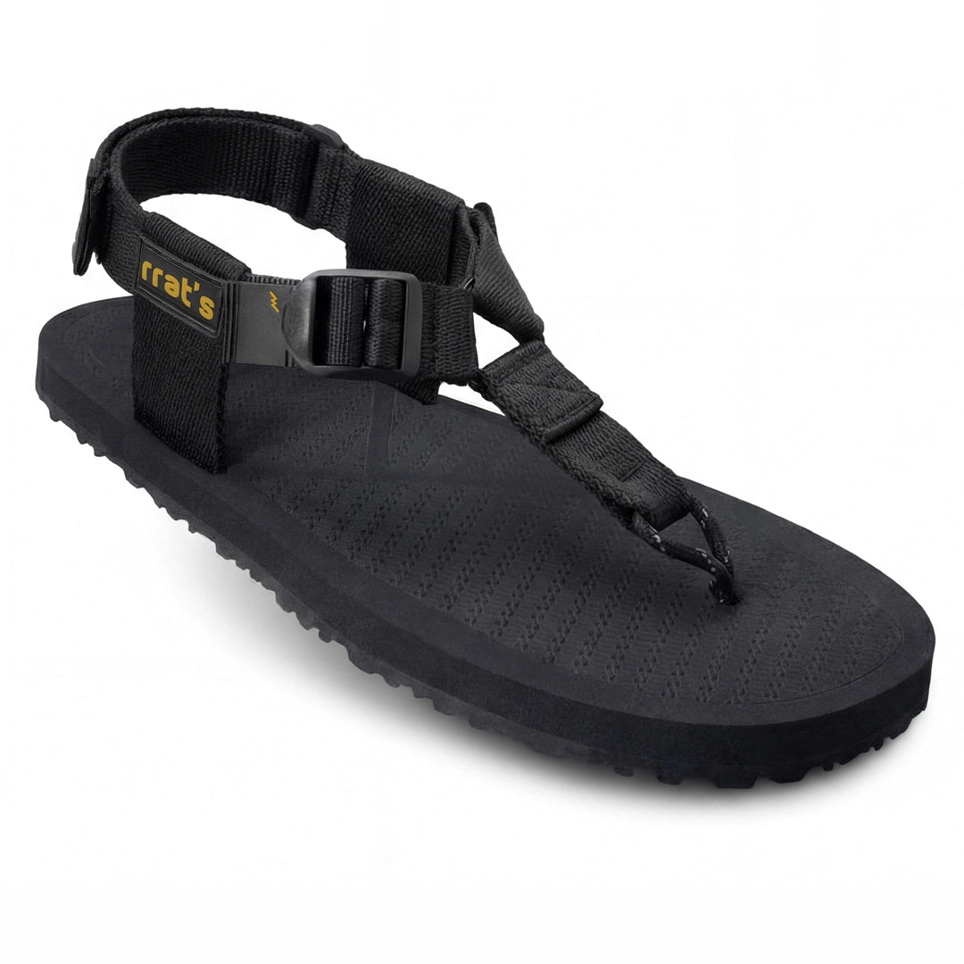 【 RRAT 】 Y-MOUTANT 厚登山黃金底夾腳涼鞋-黑 | Vibram 貼地輕量靈活水陸涼鞋 RRAT