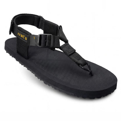 【 RRAT 】 Y-MOUTANT 厚登山黃金底夾腳涼鞋-黑 | Vibram 貼地輕量靈活水陸涼鞋 RRAT