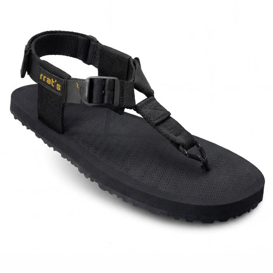 【 RRAT 】 Y-MOUTANT 厚登山黃金底夾腳涼鞋-黑 | Vibram 貼地輕量靈活水陸涼鞋 RRAT